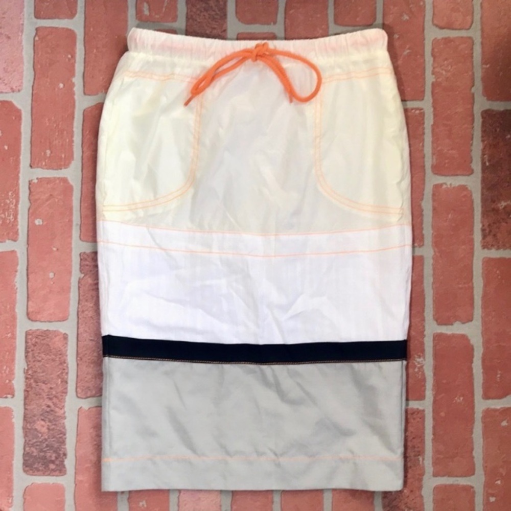 Asos nylon block midi skirt